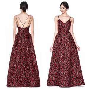 ALICE + OLIVIA Marilla Floral Gown Dress